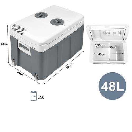 48l cooler box mini refrigerator ice bucket deep freezer fresh keeping storage box portable handheld large capacity heat cold insulation with compartments universal wheels for outdoor camping picnics street vending and fishing