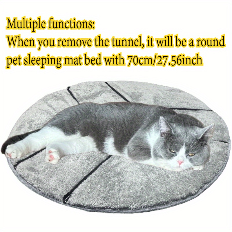 Y-vormige Huisdier Tunnel Speelgoed met 3 Uitgangen, een Multifunctioneel Meerkanaals Ontwerp voor Spelen en Slapen, een Wasbare Tunnel Geschikt voor Alle Seizoenen, een Huisdier Schuilplaats met Eenvoudige Ritsverbindingen. Een Kleine tot Middelgrote Kattenmand en Konijnenhok, Ideaal voor Hamsters