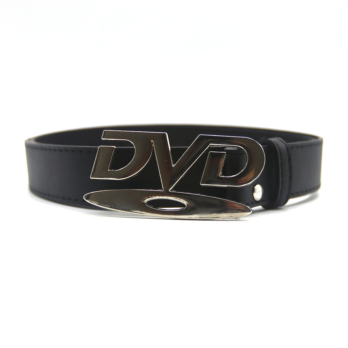 Image of Unisex Nostalgic Dvd Belt | Versatile Black And White Decorative Waist Straps For Men And Women, Faux Leather, , Trisjem Brand