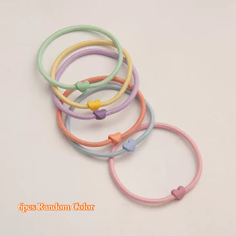 TEMU 6/12/18pcs Bandeaux Pastel Cœur - Tissu Confort Extensible, Design Chic , Idéal pour , Style Campus & Activités Sportives Couleur Aléatoire