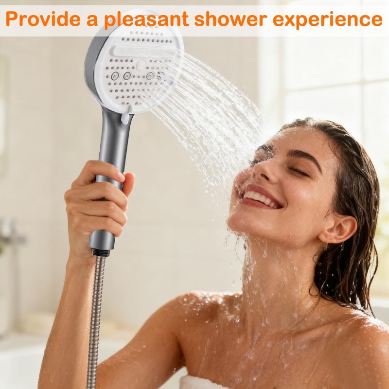 High Pressure Handheld Shower with 5 Spray Modes