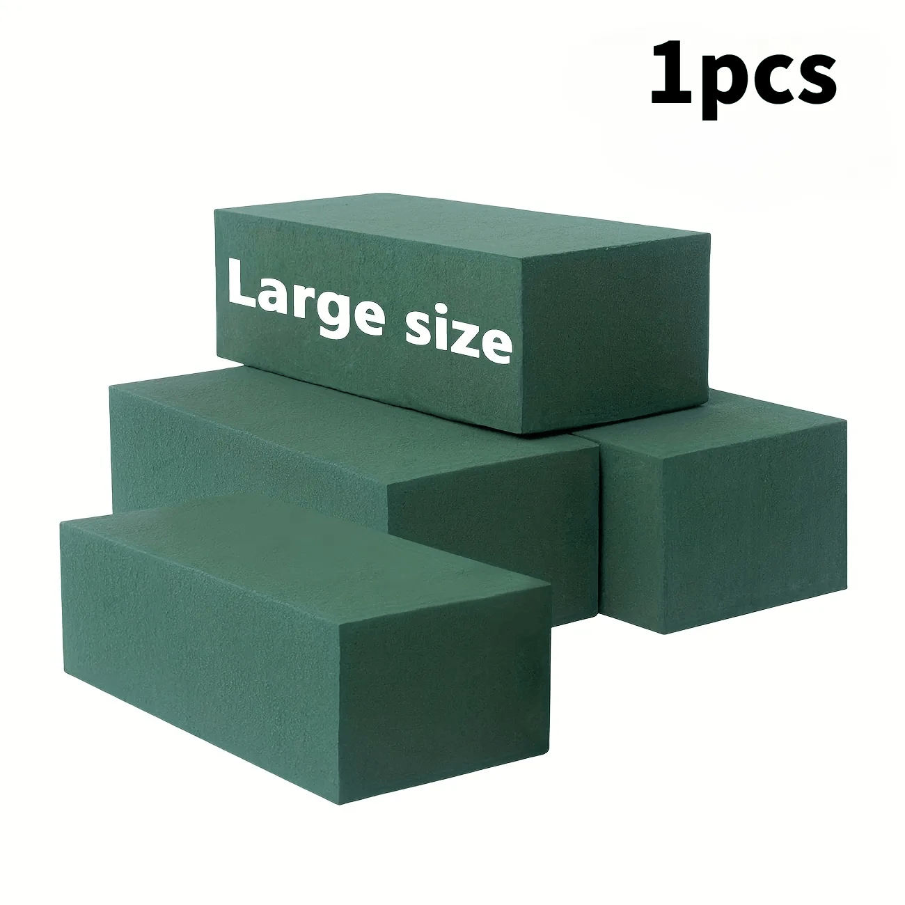TEMU 1 Large Block, Measuring 9 Inches X 4 Inches X 2.7 Inches - Suitable For Fresh Or Artificial Flower Arrangements, Diy Crafts, And Wedding Party