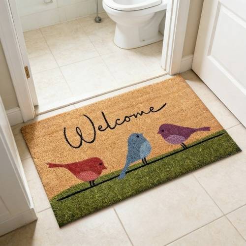 1 themed welcome outdoor mat featuring patterns suitable for front door entrance rv and camping front door decoration home outdoor mat