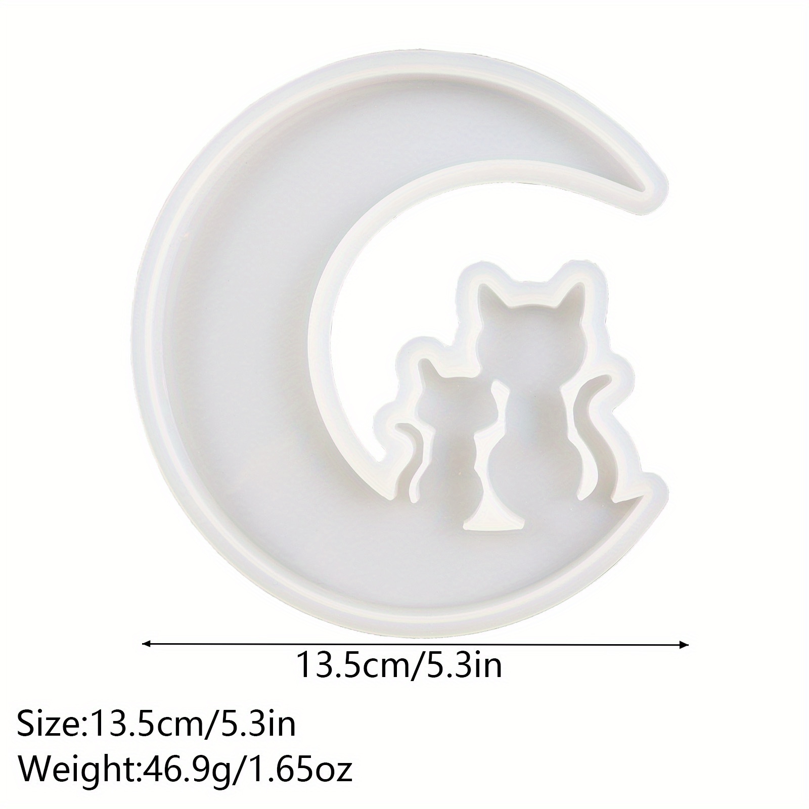 Moon Animal Mold Decoration, Resin Deer Horse Cat Silicone Mold