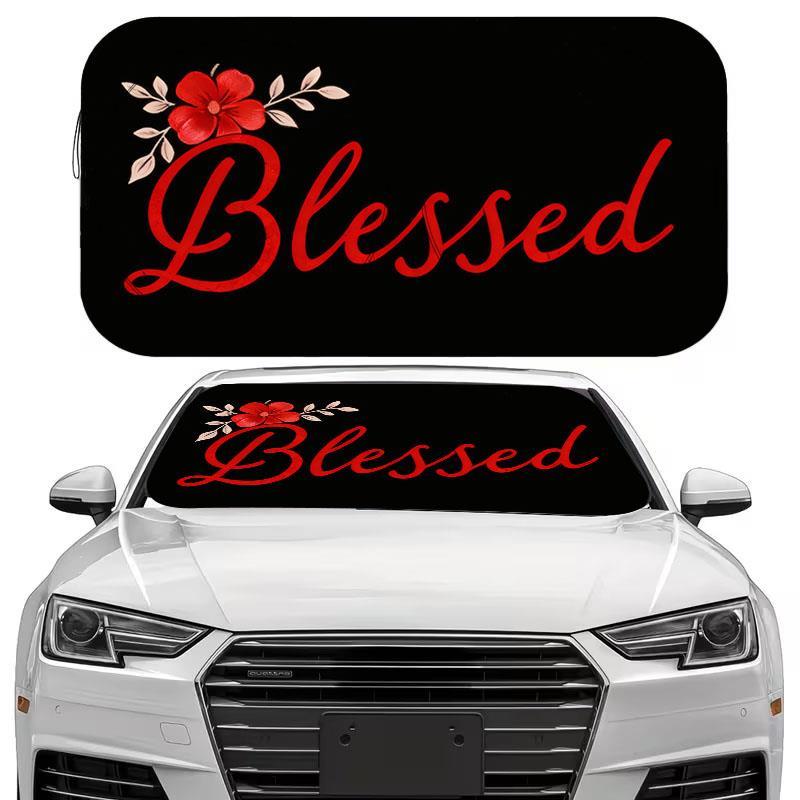 TEMU Car Windshield Sunshade, Windshield Uv-blocking Sun Visor Protector, Foldable Sun Shield, Vehicle Cool, Uv Heat Reflection, Fun Car Accessory,