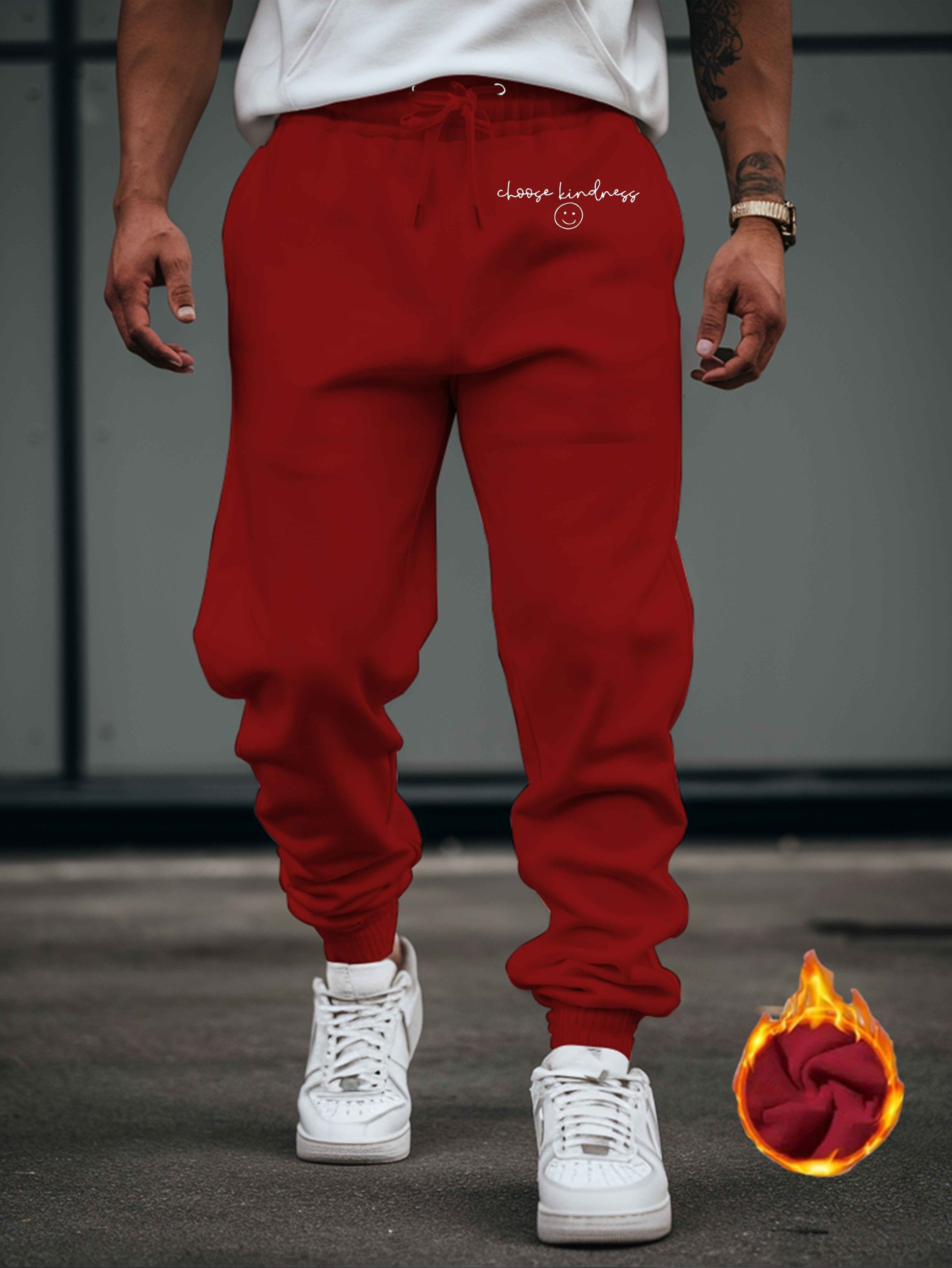 Pantalon Jogger Outfit Con Pantalon Rojo Hombre Días] Pantalones