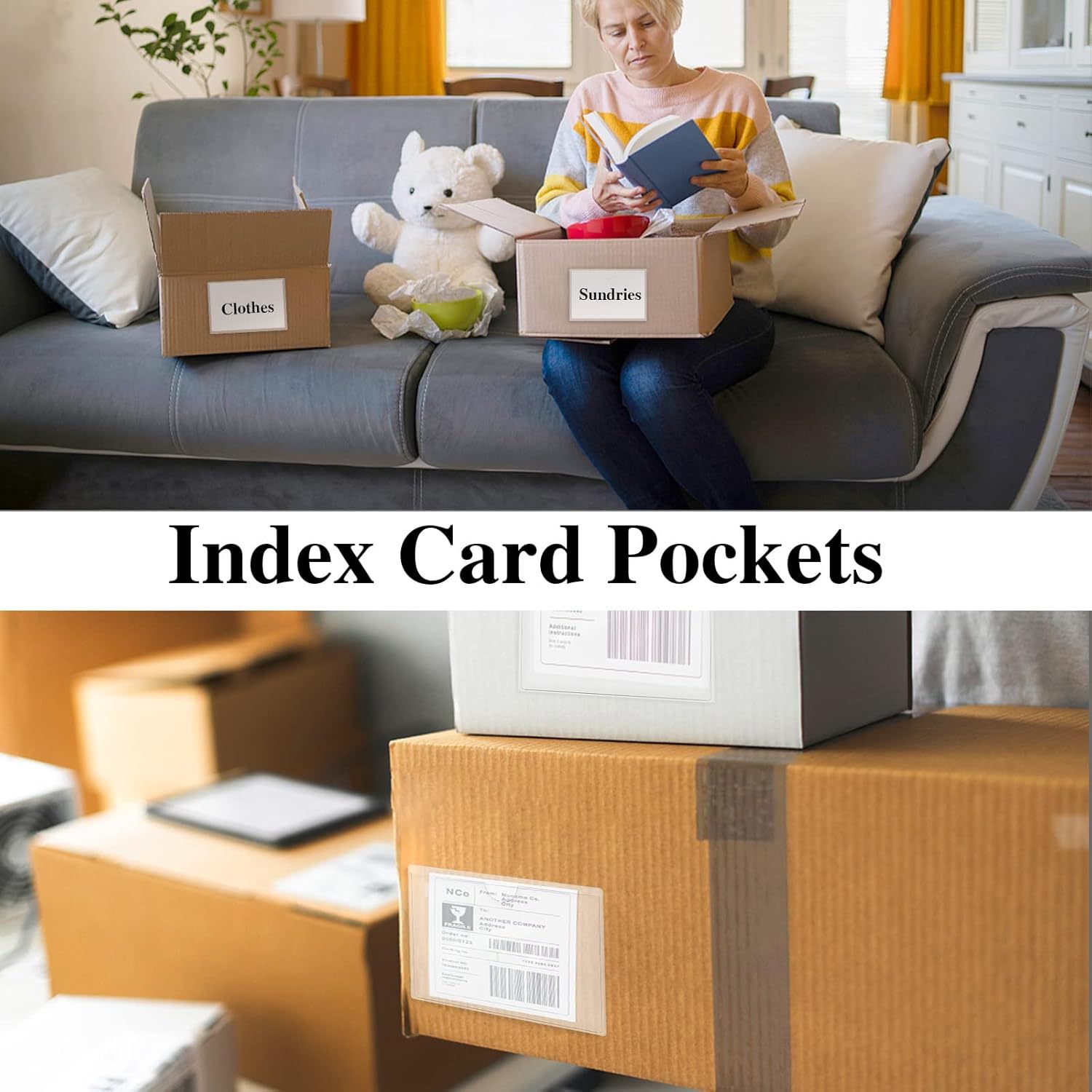 library card sleeves Library Book Card and Pocket Holder Kit for Catalogs and Checkouts (100  Pairs)