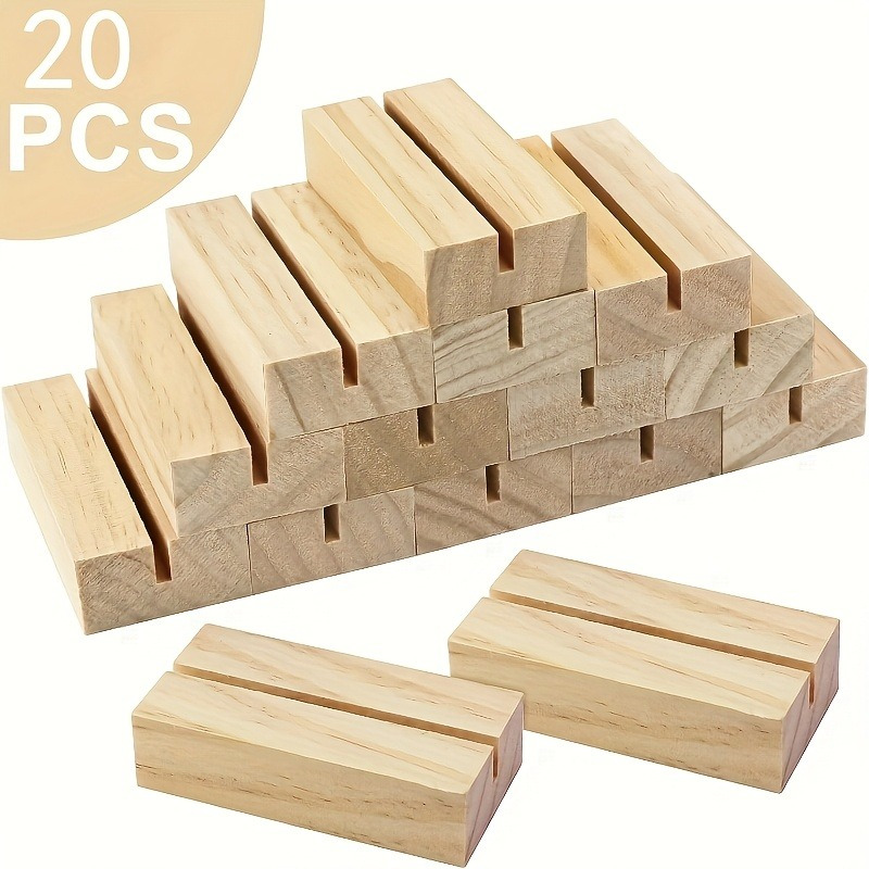 20pcs Natural-Looking Table Number Holders - Elegant, Smooth-  for Wedding, Party, Home Decor - Sturdy Base, Easy Assembly - Compatible with  , Menu Boards, Table Decorations - Ideal for Events, Restaurants, Offices -