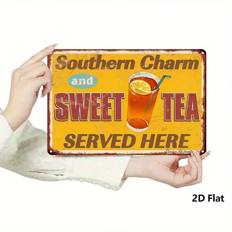 2d Flat - 【2d Flat】 2d Flat 1pc Vintage Metal Sign 8x12 Inch Rustic Iron Wall Art With And Here Design Perfect For Home Bar Restaurant Decor Nostalgic Wall Decor Re