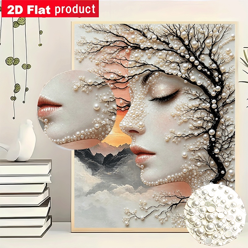 TEMU The 2026 Painting Features Of " In Pearl Branches Melted Mountains." A Diy Handmade Diamond Painting Kit That Comes With Tools And A Bag Of