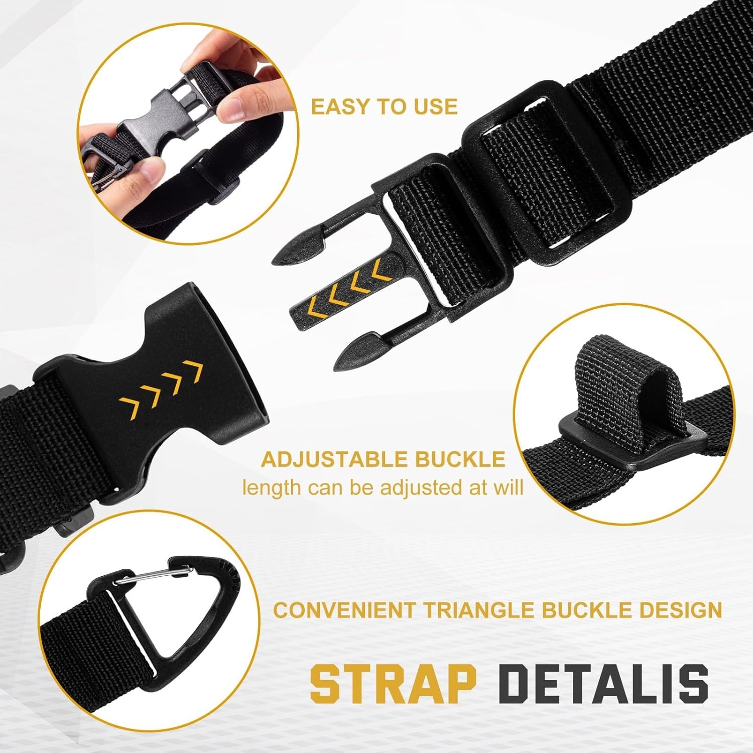 10pcs heavy duty adjustable extension cord organizers with 3 axis   lock black durable polypropylene cord holders for studio and garage organization tool belts secure cable storage extension cord holder tool organizer sturdy construction details 2