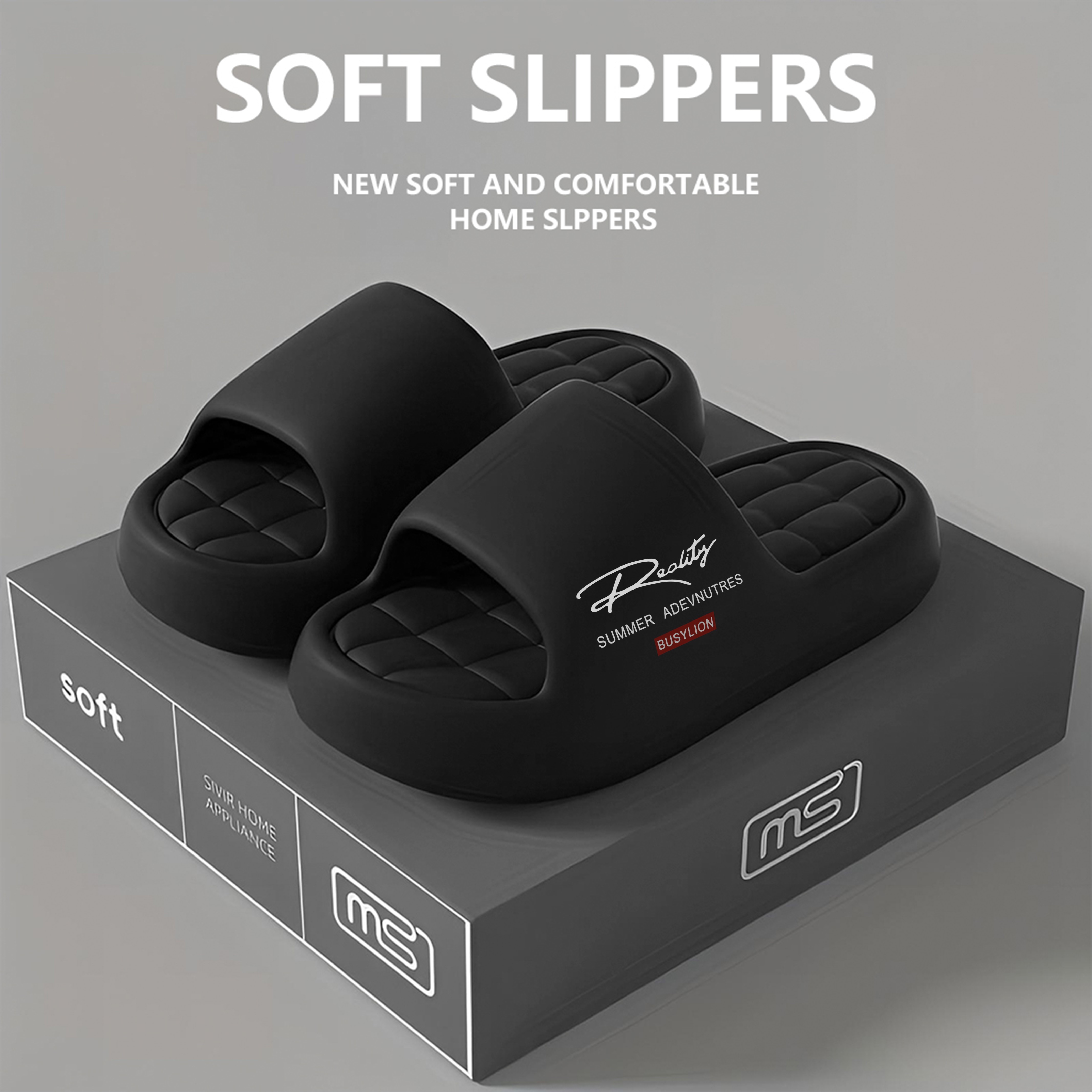 Image of Women's Summer Thick-soled House Slippers, Soft And Comfortable, Suitable For Indoors, Outdoors, And Shower Use, Perfect For Beach Vacations And Travel, Unisex Beach Flip-flops, Holiday Gift