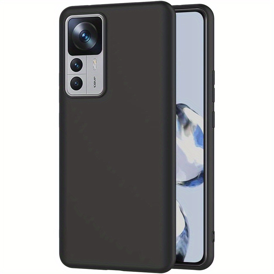 TEMU para Teléfono - para Xiaomi 12T / 12T Pro, Delgada, Antigolpes, Flexible, Negra, Mate, , de Silicona