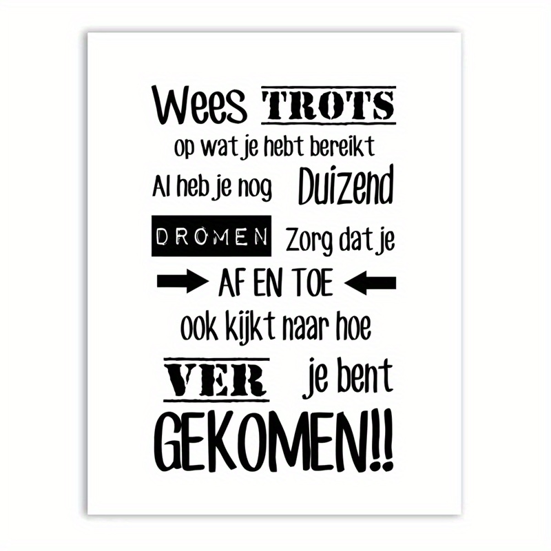 TEMU 2D Plat, (Canvas Poster Zonder Lijst) 1 stuk Inspirerende Canvas Kunst Schilderij Poster voor Huis Woonkamer Studeerkamer Kunst Canvas Print