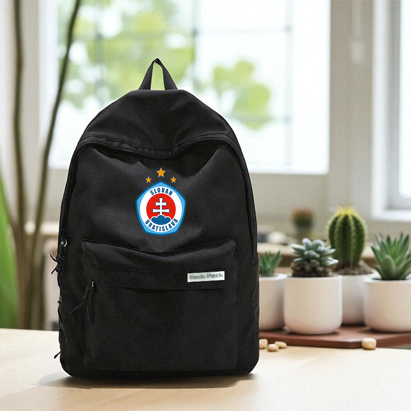 TEMU 1pc Slovan Bratislava Printed Travel Backpacks, Large-capacity Backpacks, School Backpacks, Adjustable Shoulder Straps, Multiple Compartments,