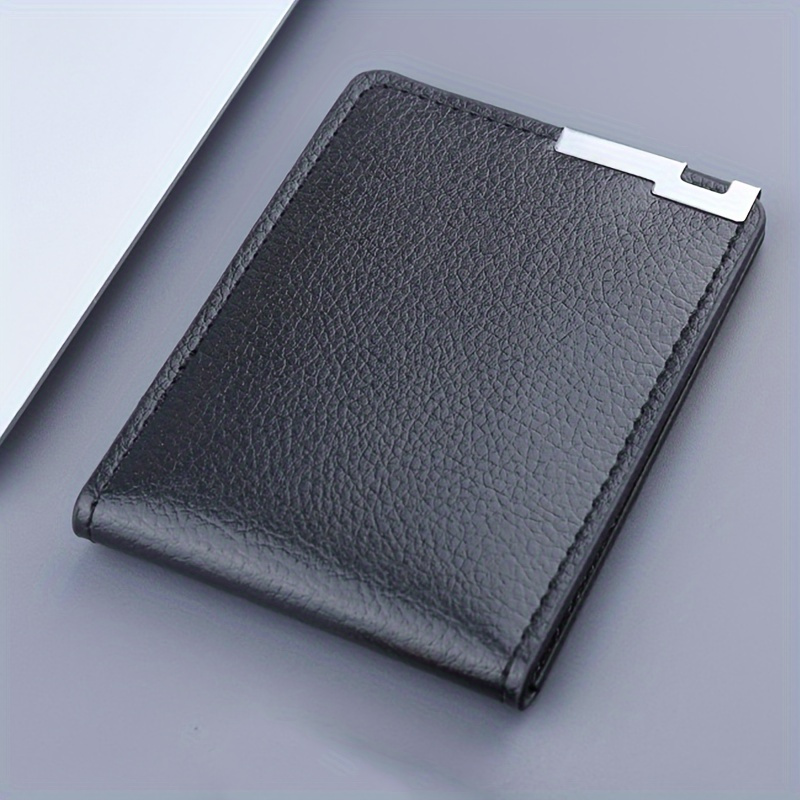 Image of Slim Men's License Holder, Vehicle License Storage, Lightweight Men's Id Card Holder, Fashionable Textured Design, License Case, Bus Card Holder, License Case