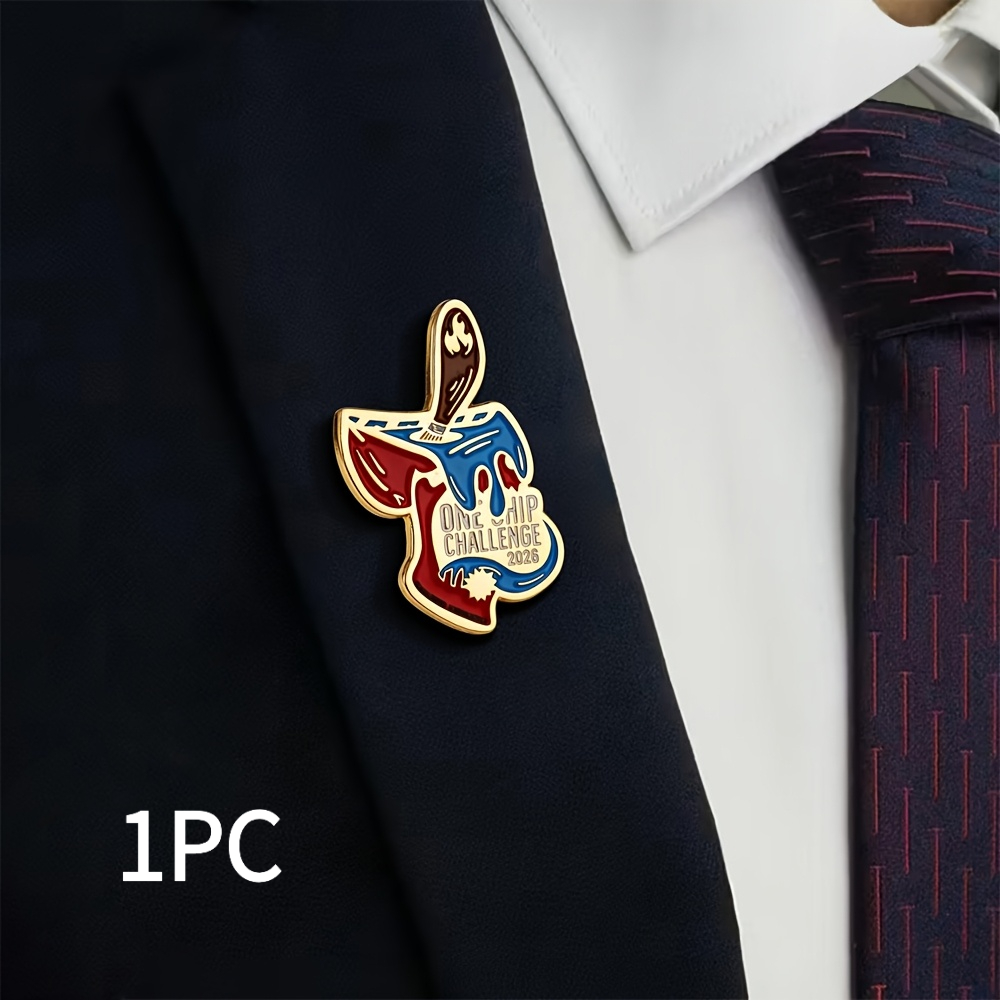 TEMU 1pc/ [custom] Personalized Custom Colored Logo Pattern Badge, High-end Private Customization, Hand-painted Colored Pattern Badge, Holiday Gift,