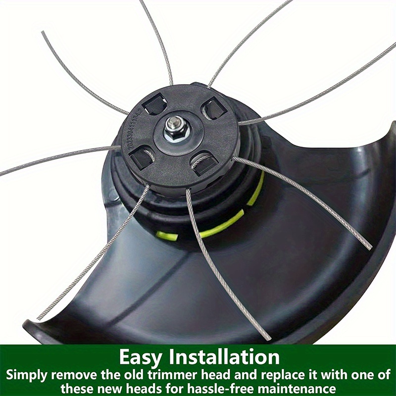 3 pack heavy duty steel multifunctional trimmer replacement line blade set sharp curved design suitable for lawn edging gardening weeding and   removal compatible with lawn mowers and  