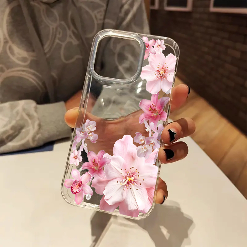 Pink Iphone 11 Phone Case For Women Wavy IPhone Case Ditsy Floral