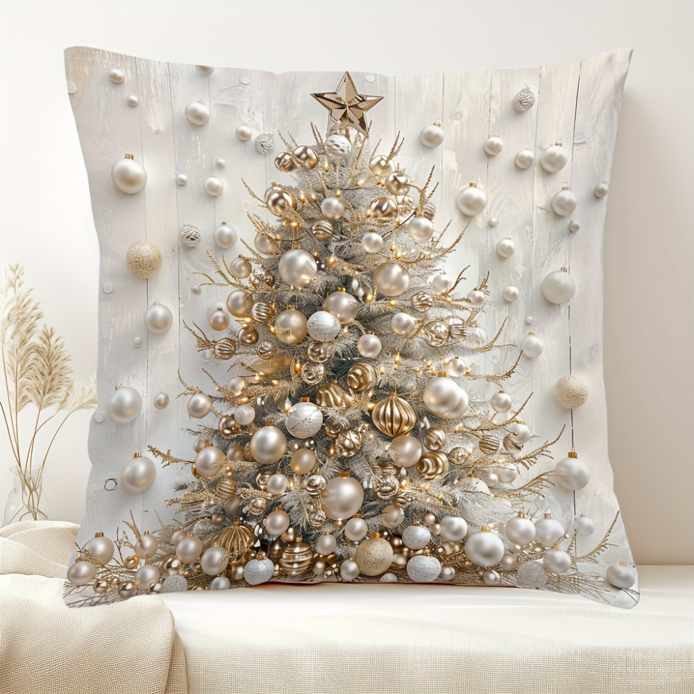 

1pc, Christmas Pillowcases, - , , Pillowcase For Dining Decor - Not Included