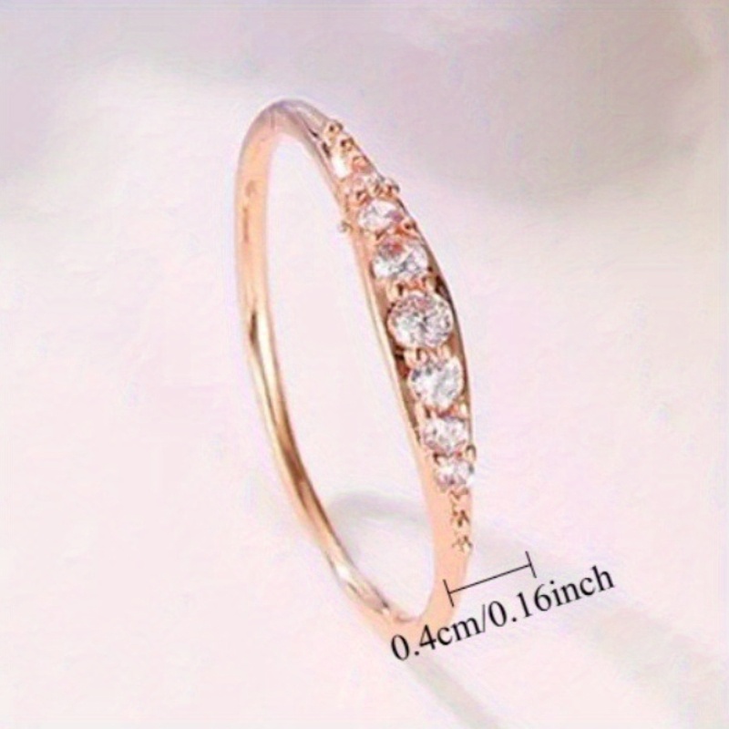Synthetic Zirconia Women's Eternal Ring Classic Minimalist Stackable Thin Ring 1pc with Synthetic Versatile Everyday Casual Fashion Ring Gift for Women
