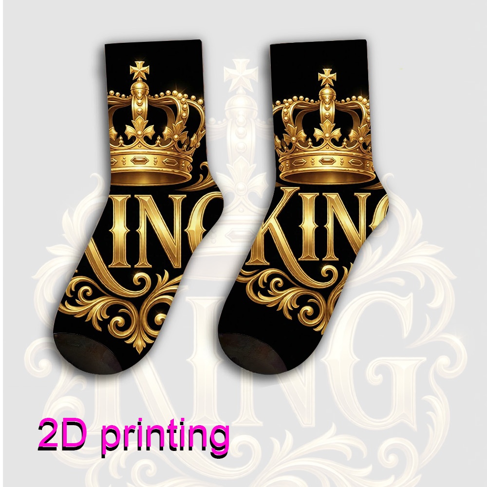 TEMU A Unique Pair Of Socks Designed With For Women& Men, 2d Sock| Ideal For Party Costume, Gifts, Daily Wear