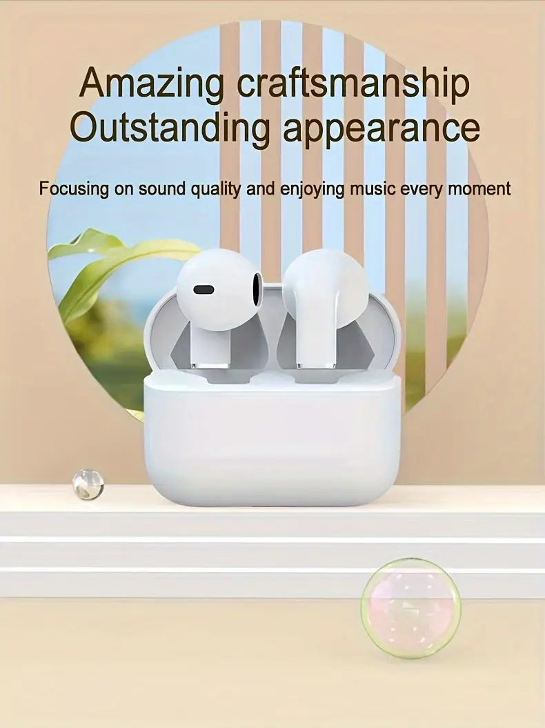 true wireless earbuds featuring volume adjustment, semi- , capacitive microphone, quality, enc noise reduction, extended battery , rechargeable lithium polymer, suitable for for iphone and devices, gaming and daily activities. Product details 5
