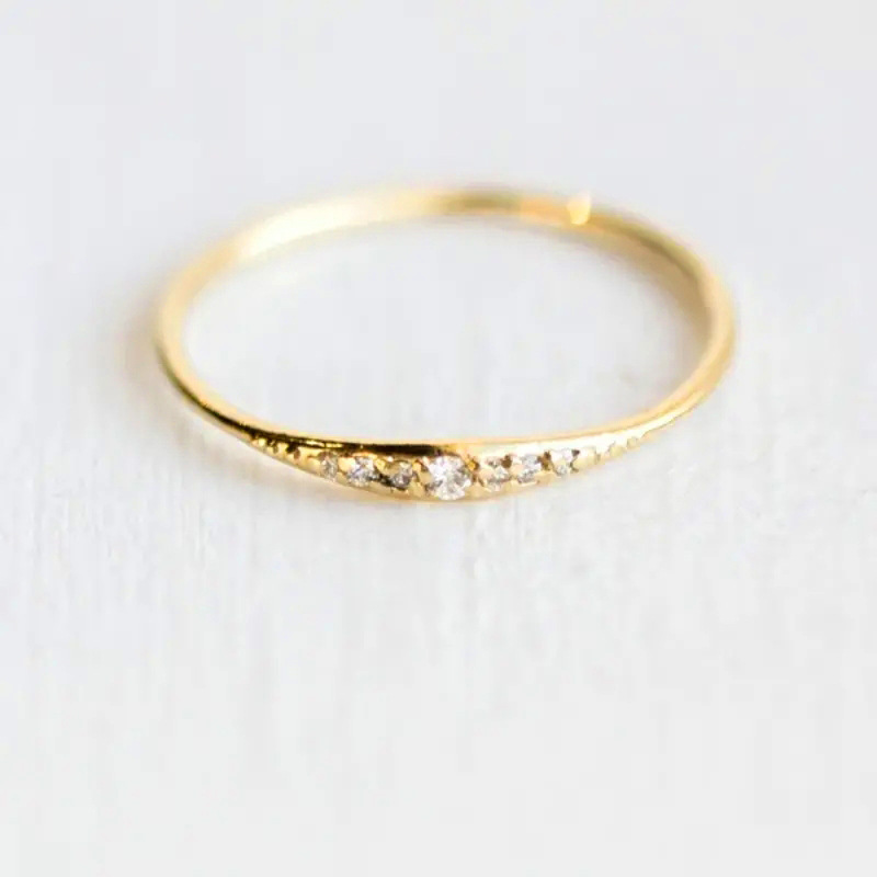 Synthetic Zirconia Women's Eternal Ring Classic Minimalist Stackable Thin Ring 1pc with Synthetic Versatile Everyday Casual Fashion Ring Gift for Women