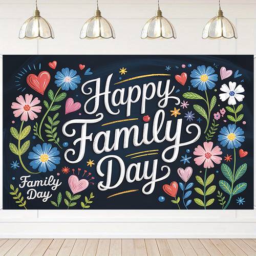 1 chalkboard design party banner vibrant floral background cloth decoration polyester ideal for gifts parties living rooms apartments bedrooms dorms home decor decor festive atmosphere colorful banner party decorations supplies