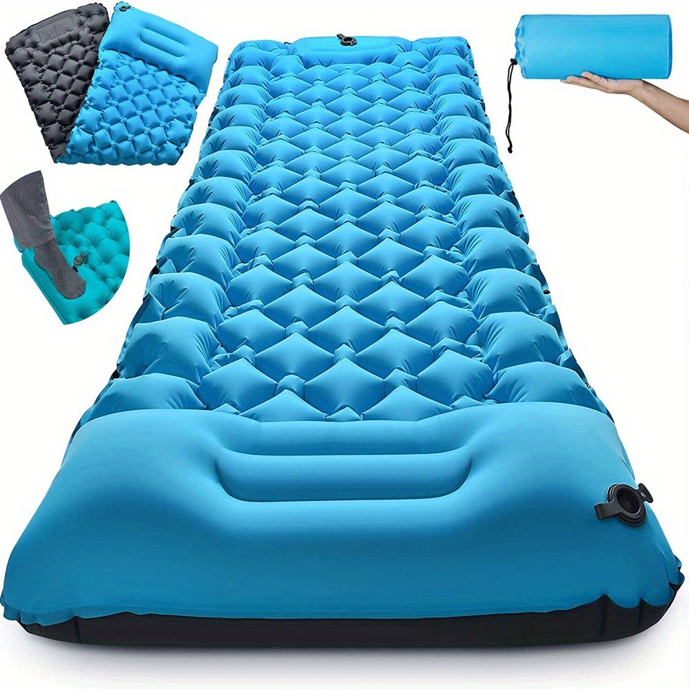 E-shop 1-Person Selbstauflaufende Luftmatratze mit integrierter Pumpe – Leichtes, kompaktes Schlafunterlage für Camping, Wandern & Rucksacktouren inkl.