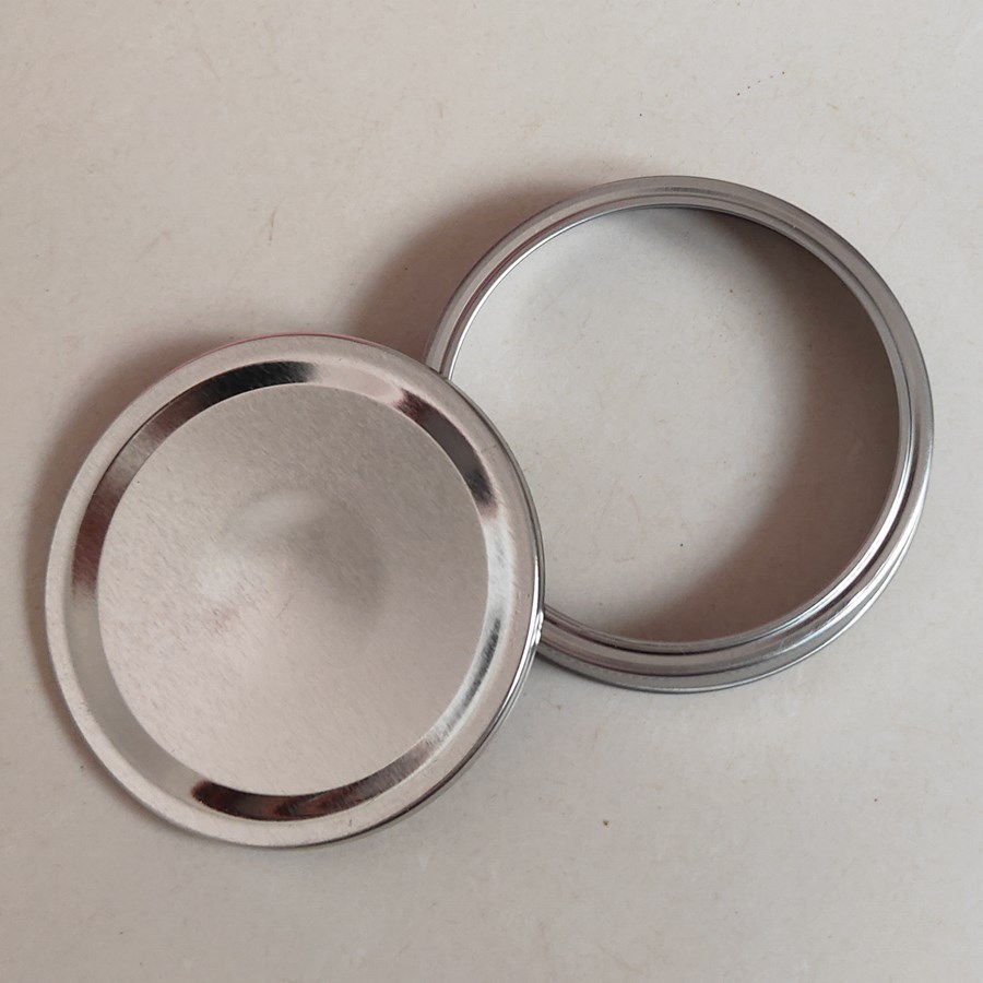 stainless steel mason jar lid 70mm wide mouth 86mm round fit for kitchen dining use split lid details 3