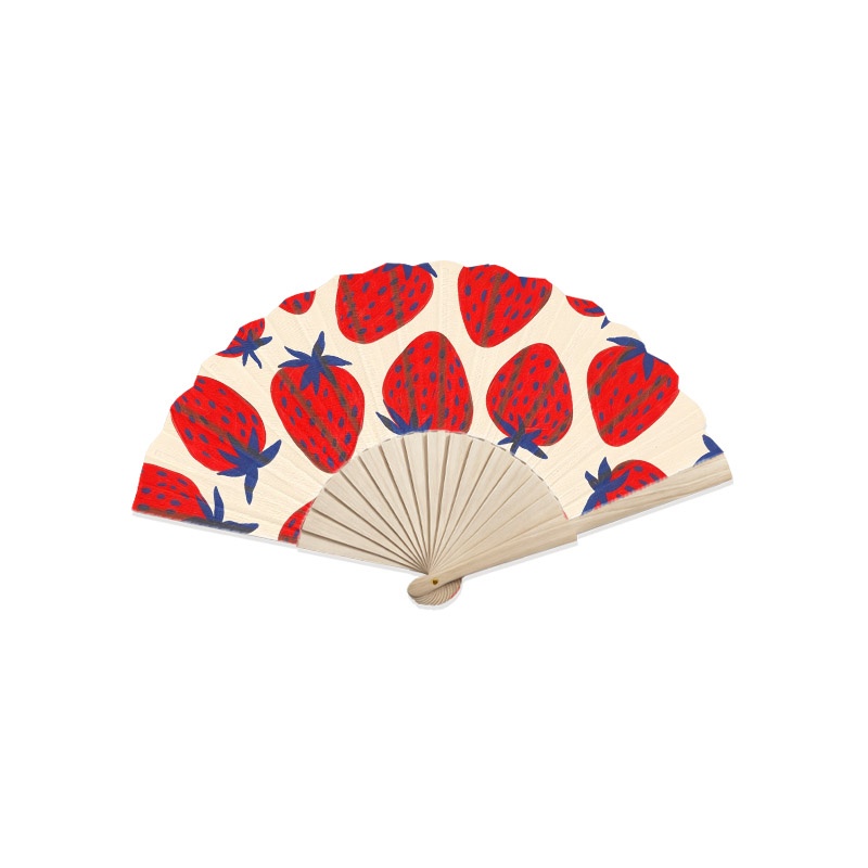 TEMU Densely Packed Pattern Folding Hand Fan, Solid Wood Fan Bone Decorative Handheld Fan, 1pc Portable Hand Fan For Daily Use & Outdoor Events