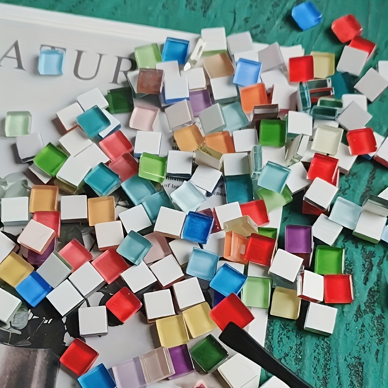 TEMU 400-teiliges DIY-Bastelset mit bunten, glitzernden Glas-Mosaikfliesen | Moana-Thema | Dekorative Kunst | Fotorahmen-Verschönerung |
