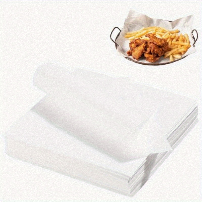 TEMU Paper Sheet 12 X 12 Inch Parchment Paper Sheet Parchment Paper Square Wax Paper Sheet For Food Basket Liner Baking Grill Air Frying Parchment