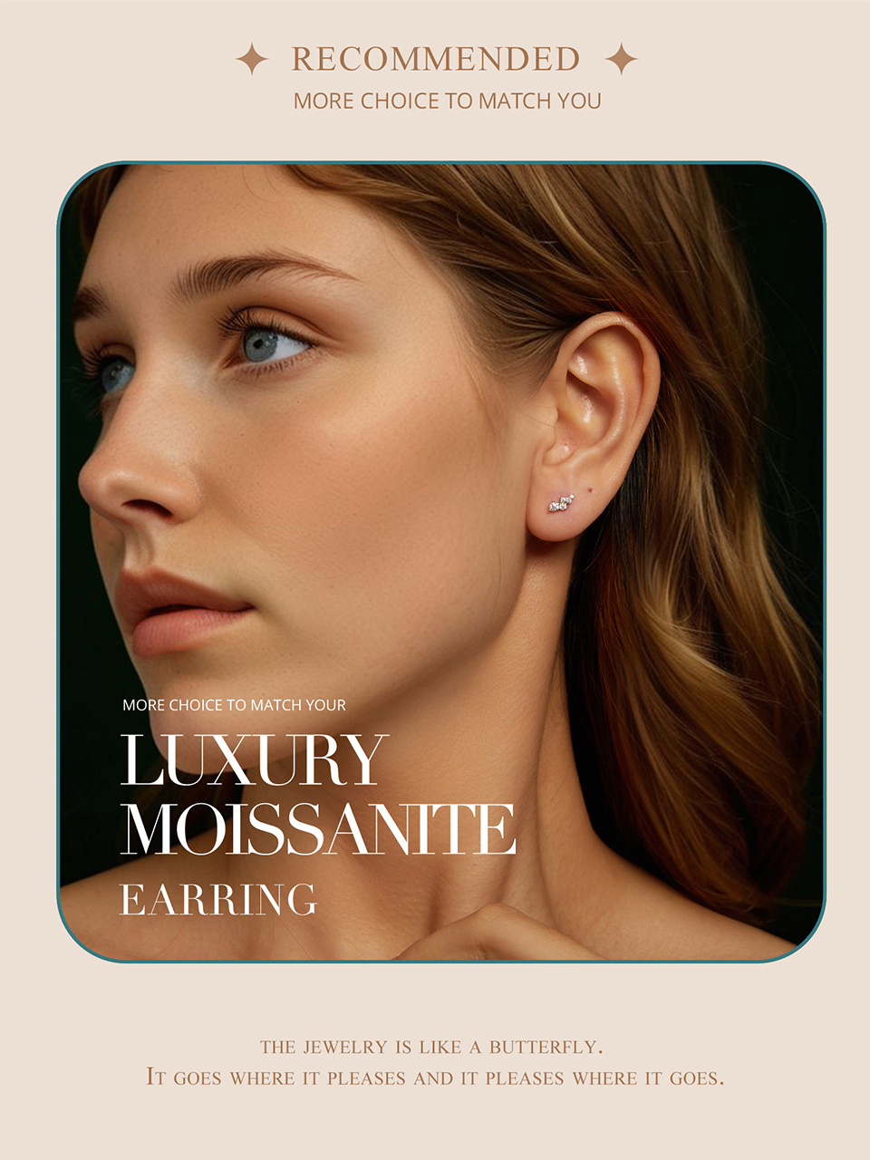 a pair of elegant and luxurious fashion earrings for women, made of 1.7  silver, featuring one 0.005ct moissanite, one 0.01ct moissanite, one 0.015ct moissanite,   0.03ct moissanite, along with one 0.06ct moissanite.   parties, weddings, everyday wear, and gifts for valentine s day. details 7