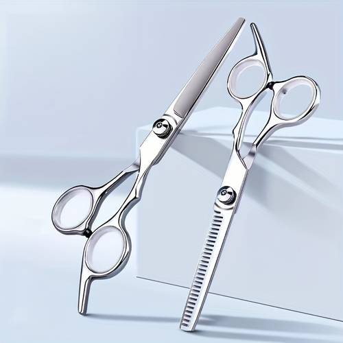 tijeras de peluquería de acero inoxidable engrosado, una herramienta específica para adelgazar el cabello de forma , recortar fácilmente el volumen del cabello, reducir la densidad y crear capas naturales. compactas, portátiles y versátiles. tijeras de peluquería de acero inoxidable calidad.
