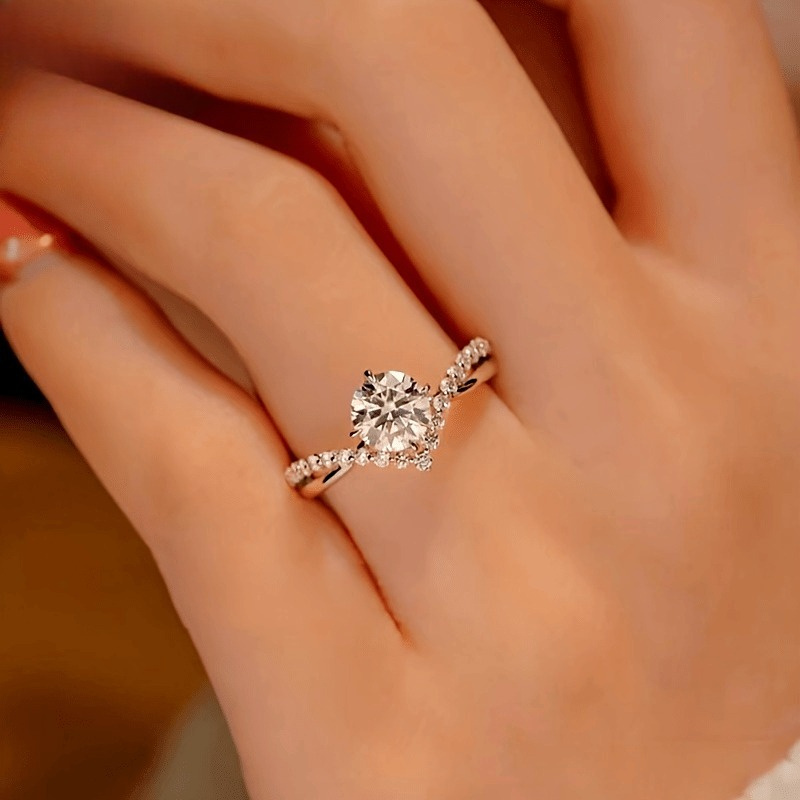 Heart-Shaped Synthetic Stone Ring, Valentine's Gift