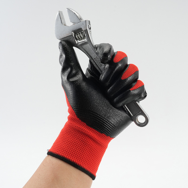 10pcs Heavy-Duty Coated Work Gloves, Labor Gloves, Gardening Gloves, Cycling Gloves, Horse Racing Gloves, Auto Gloves, Anti-Slip Gloves with Perfect Fit, Elastic Polyester Fabric Non-Slip Safety Gloves, Suitable for Various Outdoor Work Scenarios