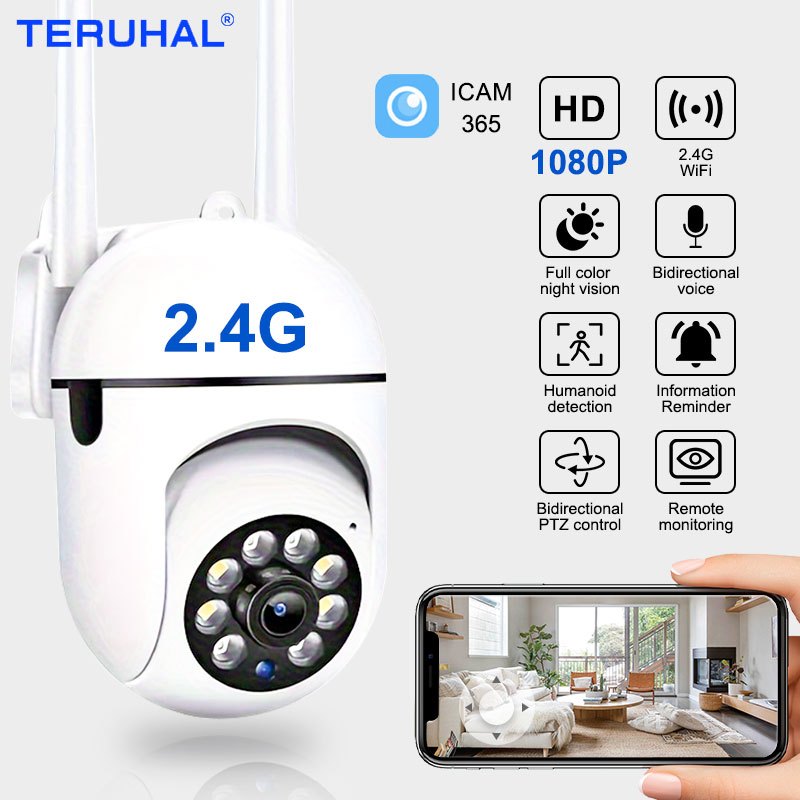 TERUHAL Smart Security Camera - 1080P HD, WiFi Enabled with Two-Way Audio & Full-Color Night Vision, Remote Viewing via App for Home Safety details 1