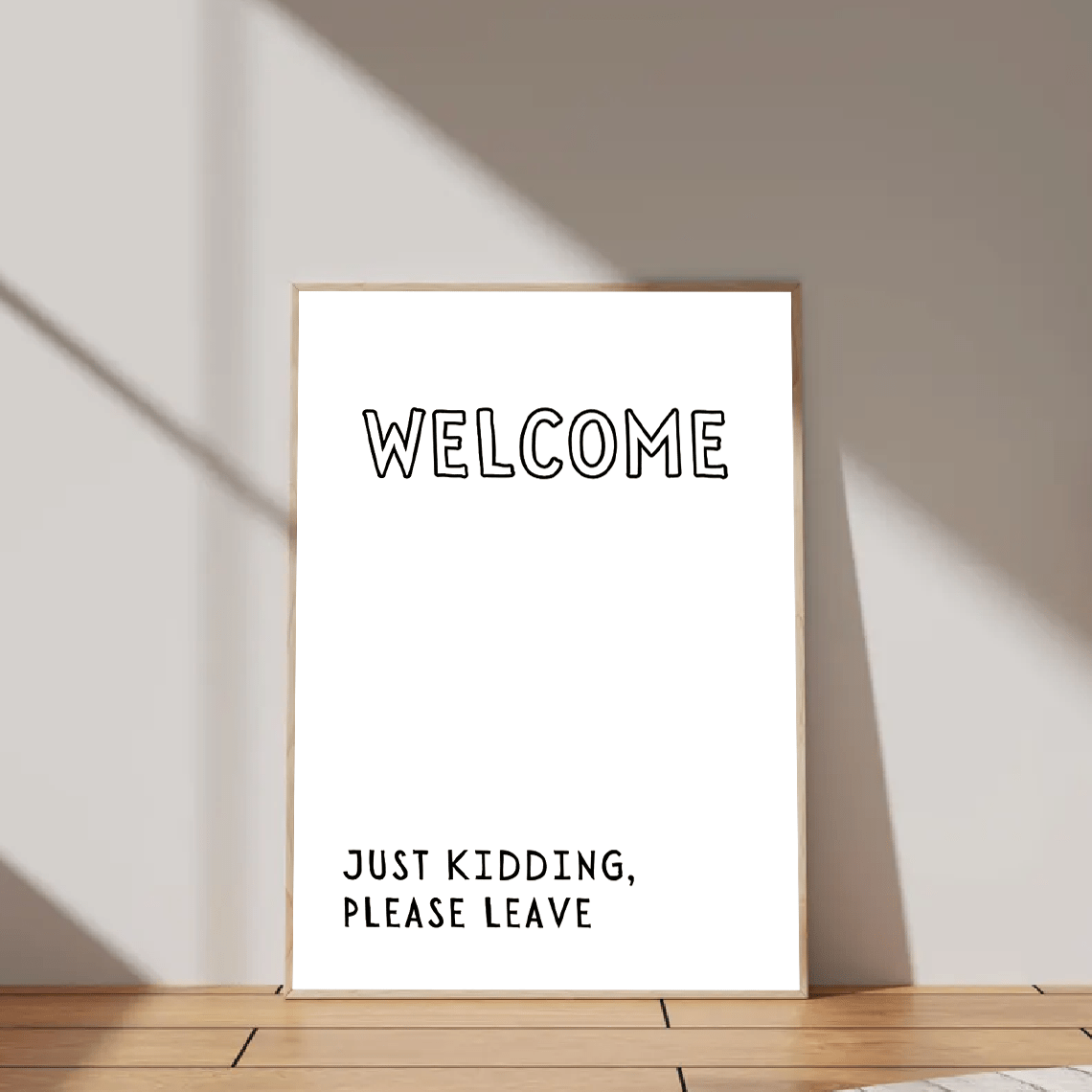 E-shop 1 Stück Lustiges "Willkommen, Nur Spaß, Bitte Gehen Sie" Wandkunst Poster - Sarkastisches Zitat Schild für Zuhause, Büro, Schlafzimmer,