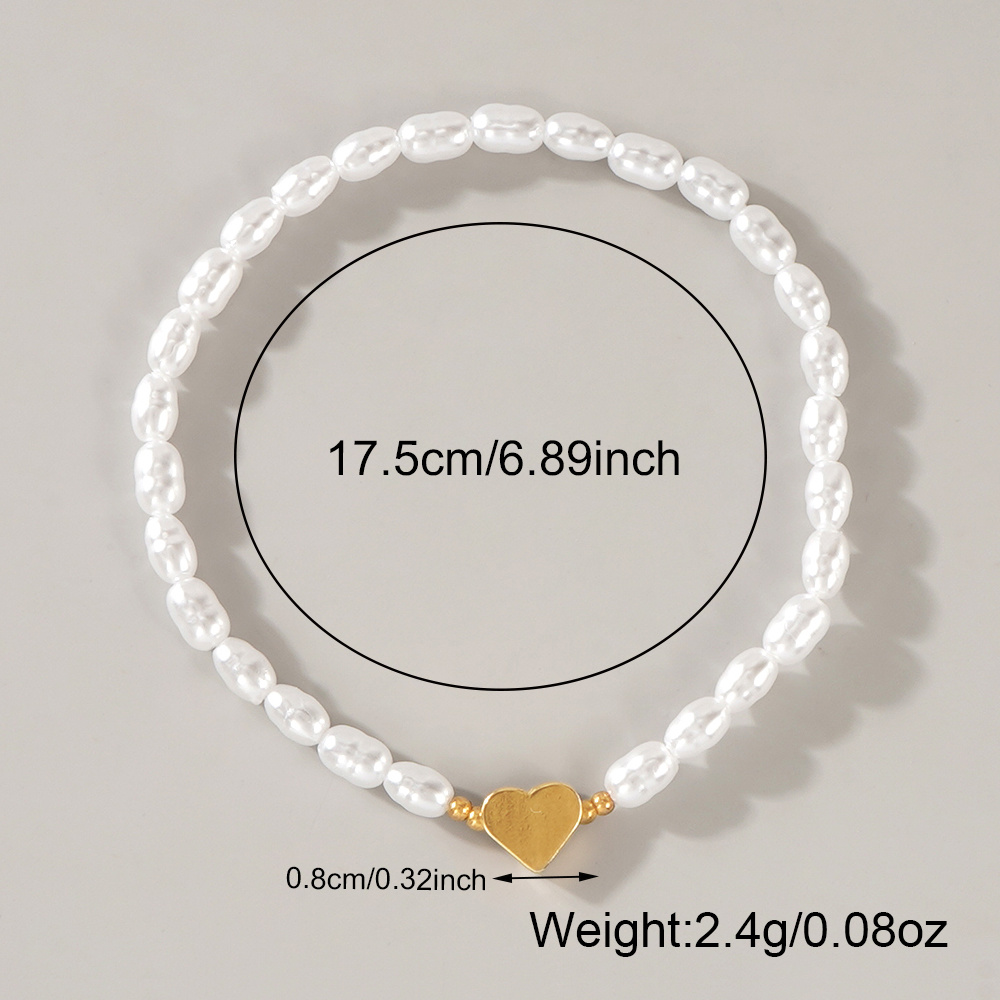 Boho Style Bracelet with Faux Pearl Charms