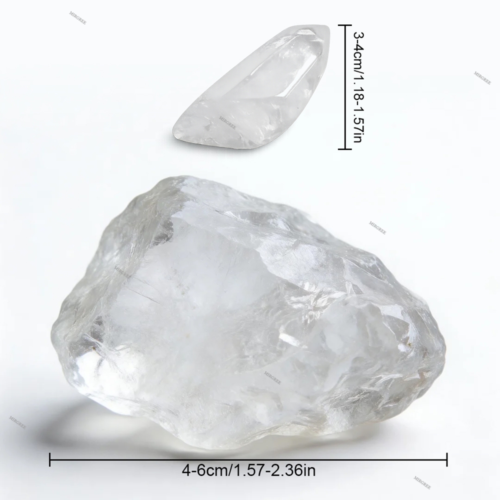 Image of Natural Clear Quartz Crystal Set, Aura Cleansing Stone For Meditation, Chakra Balancing, And Home Decor, Meditation & Spiritual Protection