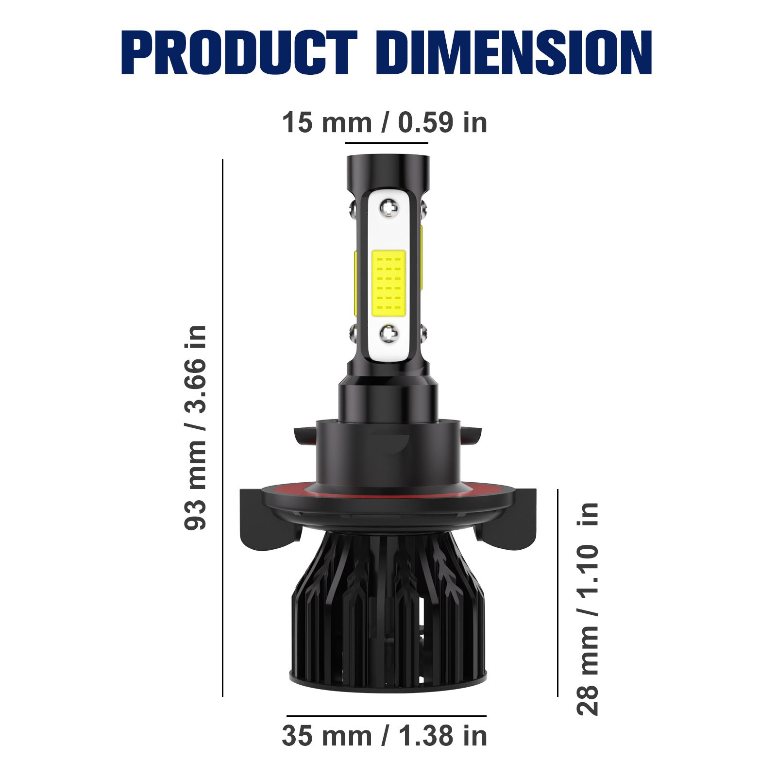 Protekz LED Headlight Kit H13/9008 – 6000K White CREE Bulbs For Ford Escape 2008-2012 – 600W Pair