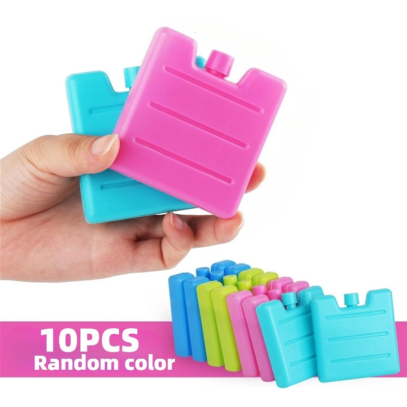 Image of 10pcs (random Color) Reusable Water- Empty Box, Freezer Bag, Suitable For Outdoor And Travel, Keep And Cool, Durable Pe Material, Camping Essentials, Non Food Contact