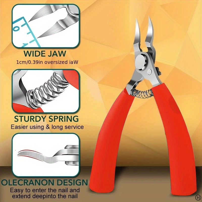 TEMU Professional Stainless Steel Toenail Clippers, For Thick Nails, Precision Ingrown Toenail Care Tool, Lightweight Foot & Nail Care Equipment. Best Gifts For Men, Women,