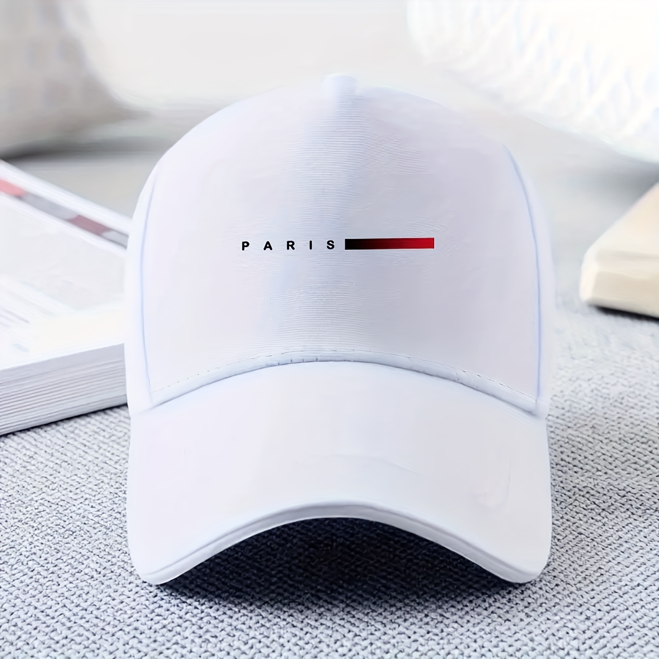 TEMU Men's Baseball Cap, Geometric Pattern, Outdoor Casual Fishing Hat, In 6 Colors, Sports Hat Style, Durable Headwear