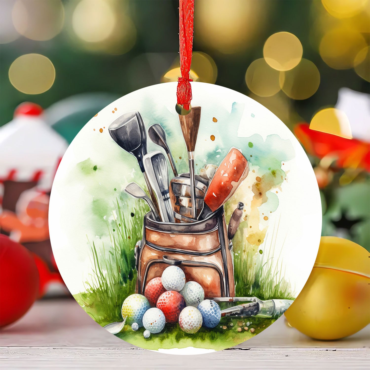 

1pc Acrylic Golf Cart Christmas Decoration, Cartoon Pendant, Hanging Outdoor Holiday Decoration, Christmas Trees, Living Rooms And Gardens, Birthdays And Christmas Gifts., Best For Christmas