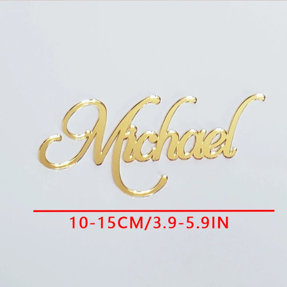 TEMU 1pc Custom Acrylic Letters, Clips For Wedding Name Tags, Personalized Name Labels, Decorations For Parties, Wedding Decor, And Gifts For