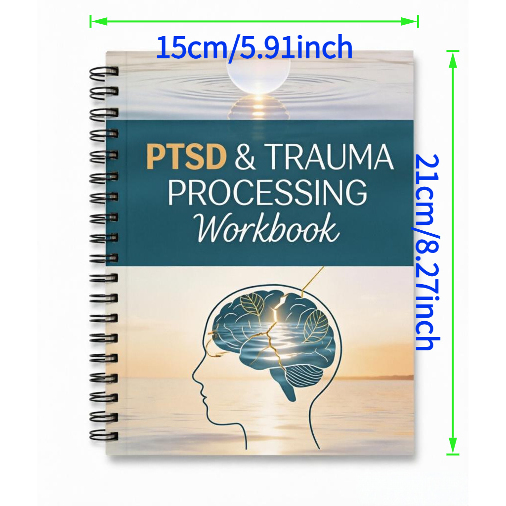 TEMU 1-pack Trauma Relax Planner & Ptsd Workbook Suitable For Adults - Cbt Worksheets With Safety Planning Forms, Trauma Management Organizer, Spiral
