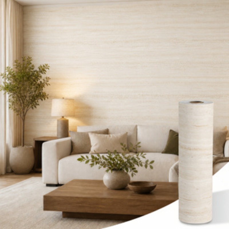 Image of Wood Effect Decorative Wallpaper Roll 40 X 300cm, Self-adhesive Peel And Stick Covering Film For Walls, Cabinets, Furniture, Shelves, And Home Renovation